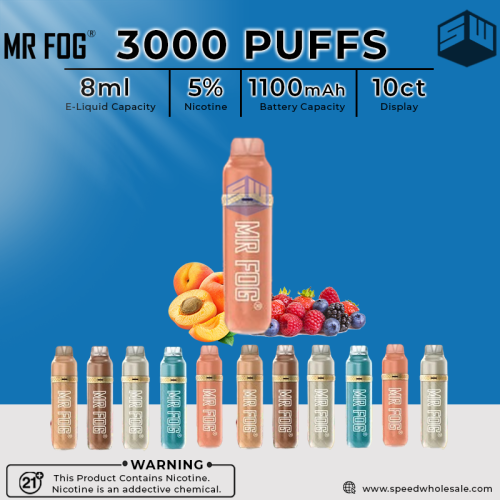 MR FOG MAX 3000 PUFFS DISPOSABLE VAPE 10CT/DISPLAY